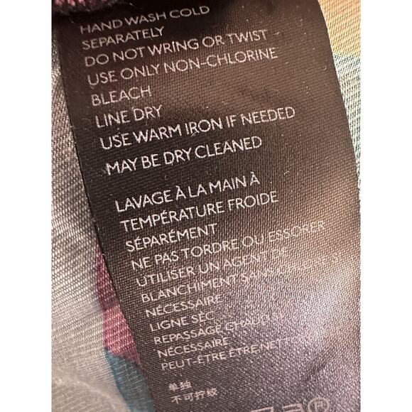 Anthropologie Maeve Gillian Abstract Shirtdress Blue Black Shirt Dress Size XS - Picture 11 of 14